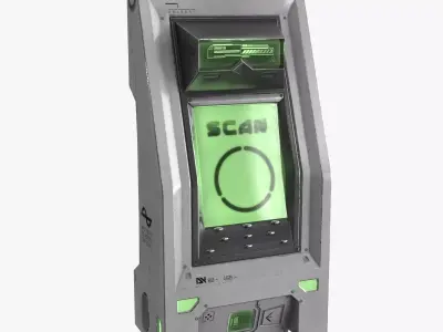 Sci Fi Scanner Display v2 Low-poly 3D model