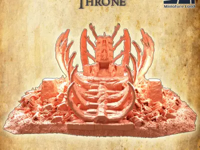 Necromancer Throne  Tabletop Terrain 28 MM 3D print model