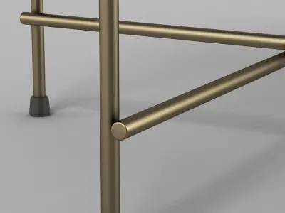 Sidetable round brass side table 3D model