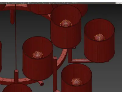 CPRN Homood TWO TIER CHANDELIER Low-poly 3D model