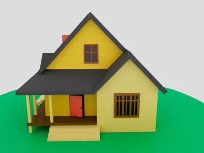Stylized 3D House Model for Games and Animation  Low-poly 3D model