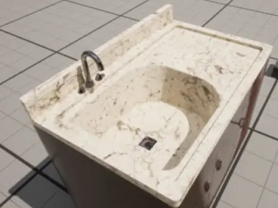 Kitchen Sink Low-poly 3D model