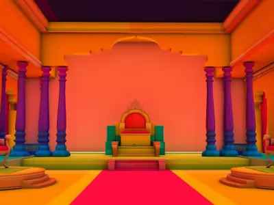 king darbar set model 3D model