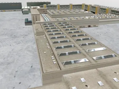 EDDF Cargo Terminal 2 Low-poly 3D model