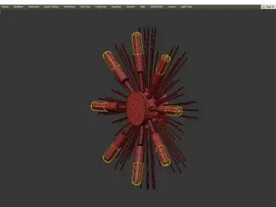 ARTERIORS JITEN SUNBURST SCONCE and CEILING MOUNT Low-poly 3D model