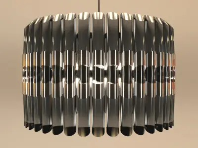 pendant light 3 colors gold  chrome copper modern style  3D model