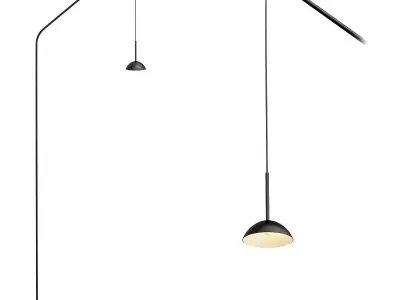 CUPOLINA two floor lamps with shade 3D model