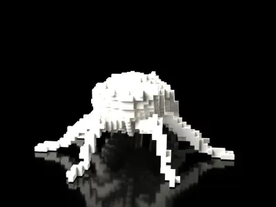 Cicada Minecraft Voxel Low-poly 3D model