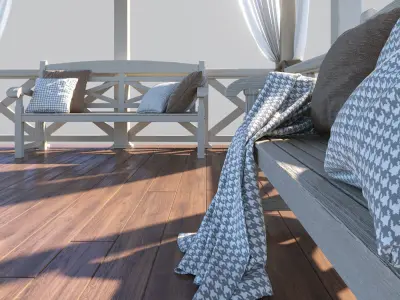 Wooden arbor 3D model