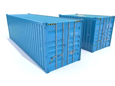 Ship Container Pack Low-poly 3D model