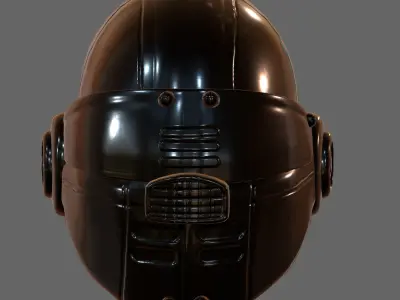 Helmet plastic mask protection Low-poly 3D model Low-poly Low-poly 3D model