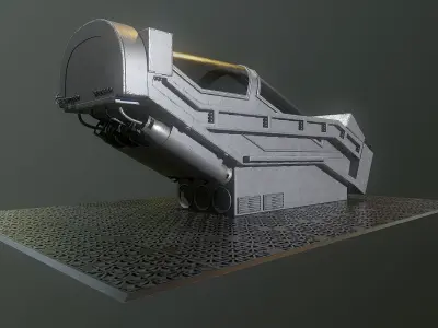 Hypersleep chamber aliens 3D model