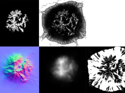 Mountains V2 Low-poly 3D model