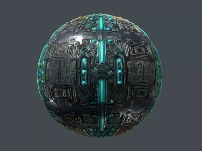 Cyberpunk Seamless PBR Texture 11 Texture