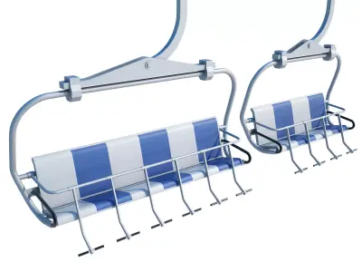 Skis Chairlift 3D model