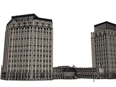 vacation spot-Resort-Fashion Leisure Hotel-097 3D model