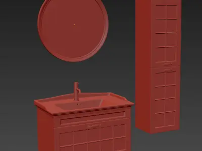 Modern Bathroom Cabinet  No  078 3D model