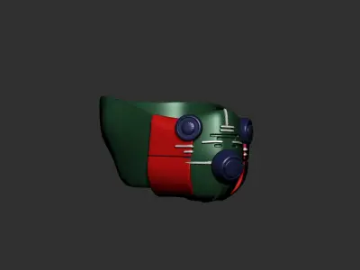 gas mask helmet high poly sculpt 3d printable  3D model shop