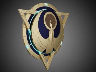 Genshin Impact - Candace shield - led strips support 3D print model