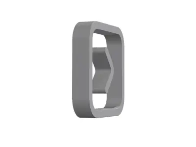 3d angle square left Low-poly 3D model