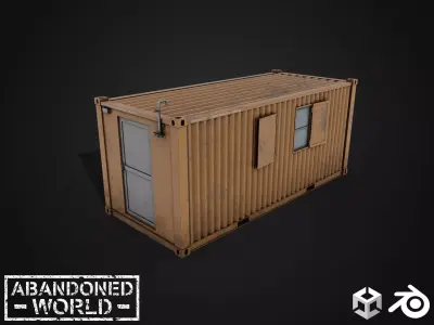 Container For Workers Low-poly 3D model