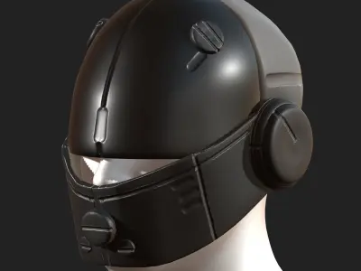 Helmet scifi military futuristic PBR textures  Low-poly 3D model