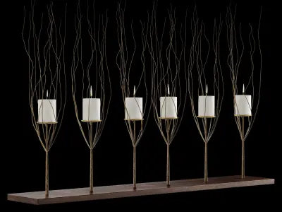 candle trank decorative  Low-poly 3D model