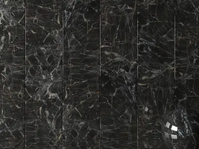Wall Tiles Museum Laurent Black 60x120 Set 2 Texture