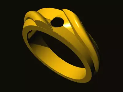 rings gold ring 3D print model