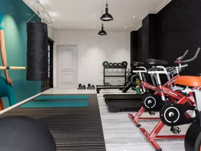 D5 render fitness room scene 3D model 3D model