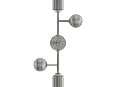 OTTON brass and glass wall sconce 3D model