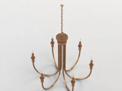 Imperial Bamboo Chandelier 3D model