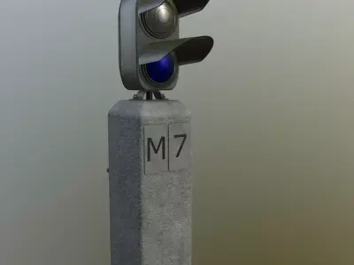 Shunting traffic light 3D model