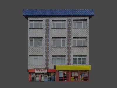Architectural Building-12 Free low-poly 3D model