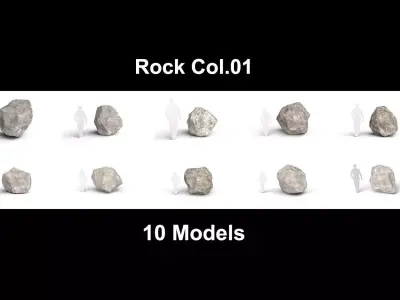 Rock Collection Vol01 - 10 models 3D Model Pack