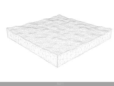 Stylized Cobblestone Path Game Ready - AI Low-poly 3D model
