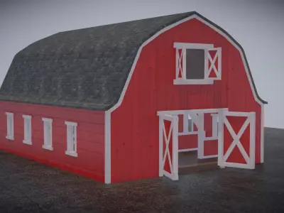 Barn With Inside 3D model
