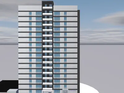 Multi stored building 3D model purchase