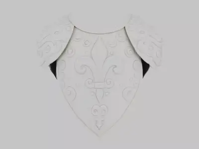 Sci-Fi Single Shoulder Pauldron Low-poly 3D model