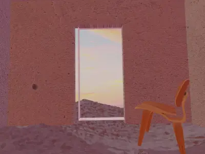Sand with a Chair 3D model
