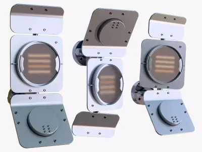 Industrial Studio Flood Light M1 3D model