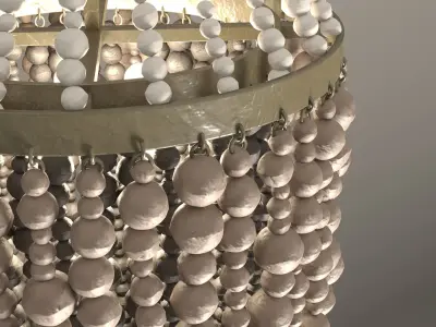 Beaded clay pendant 3D model