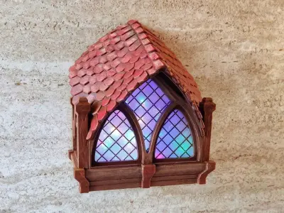 MEDIEVAL BALCONY - LAMP 3D print model