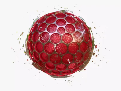 Abstract SciFi Sphere with Hex Cells M1 3D model