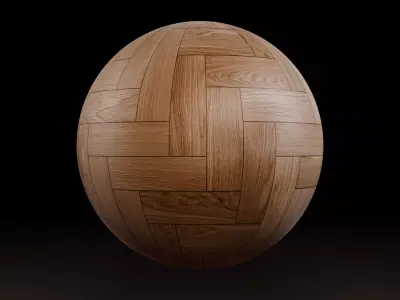 Procedural Oak Herringbone Texture