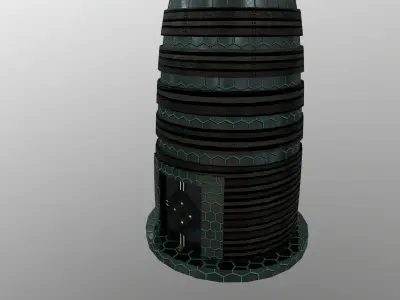 Cyberpunk City - Building 49 Low-poly 3D model