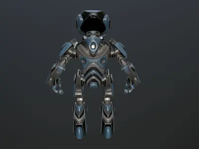 Space Droid 1 Low-poly 3D model