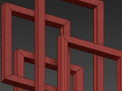 FOYER square hanging from ceiling 3D model