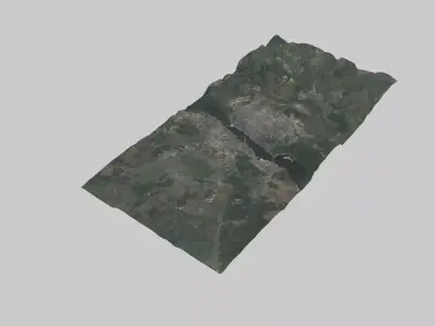 Voronezh City Low-poly 3D model