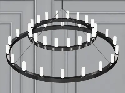 Chandelier 2 Tier Suspension 3D model